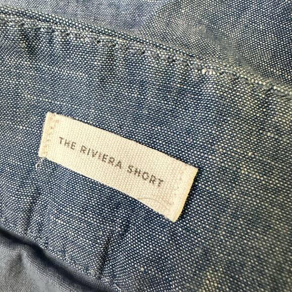 Loft Womens size 14 Riviera Linen Cotton Scalloped Hem Shorts Blue - Picture 6 of 7